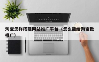 肇州淘宝怎样搭建网站推广平台（怎么能给淘宝做推广）